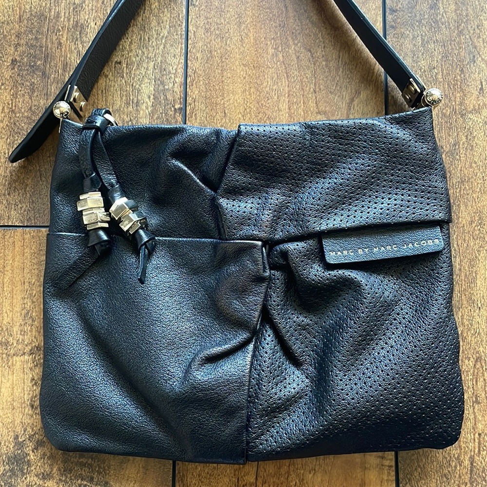 Marc by Marc Jacobs Black Mini Leather Crossbody Bag